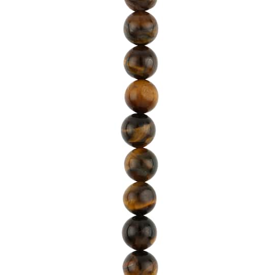 Yellow Tigereye Round Beads, 12mm by Bead Landing&#x2122;